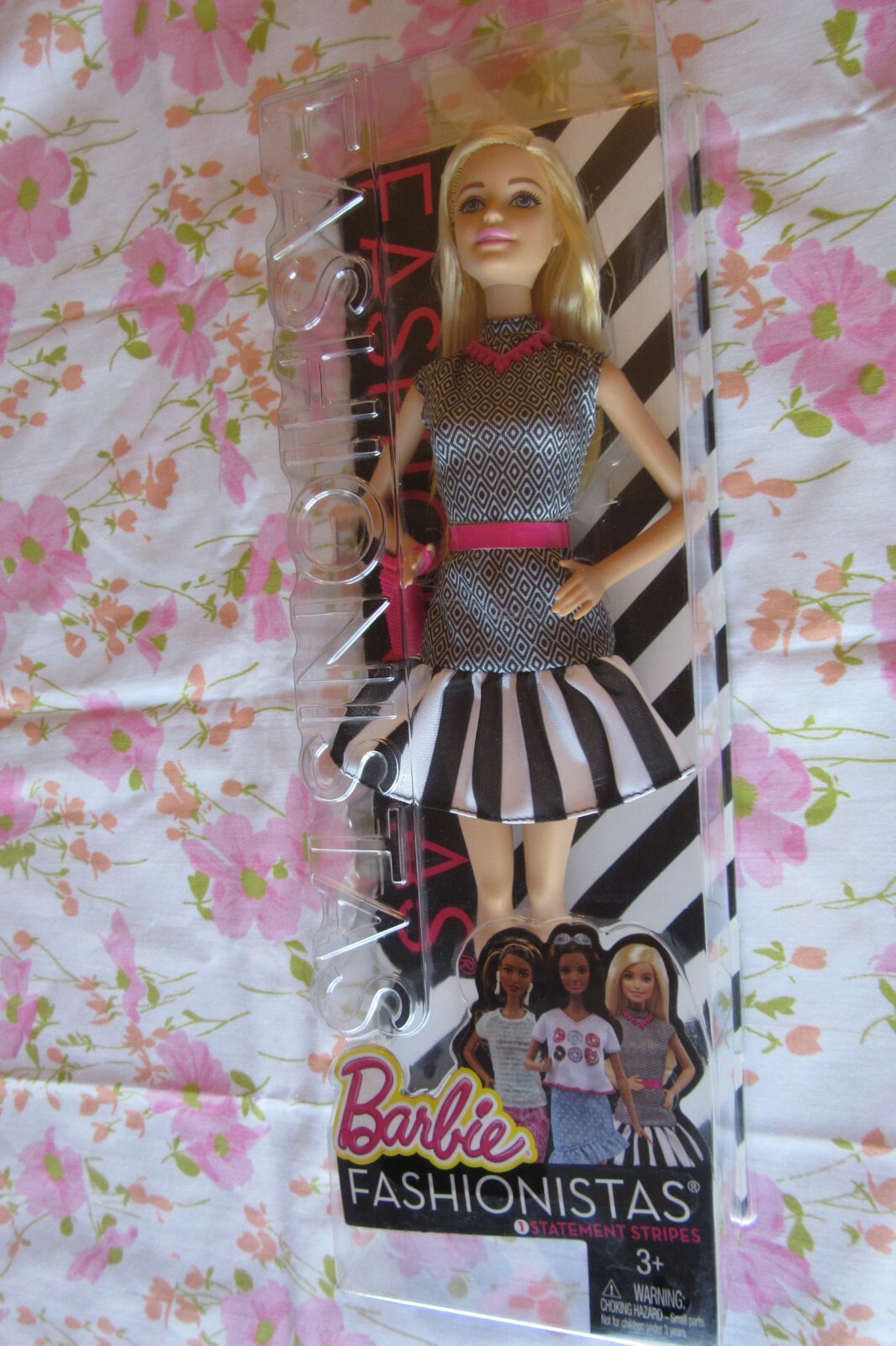Barbie #1 Fashionistas Doll 2014 Statement Stripes NIB Very 1st in