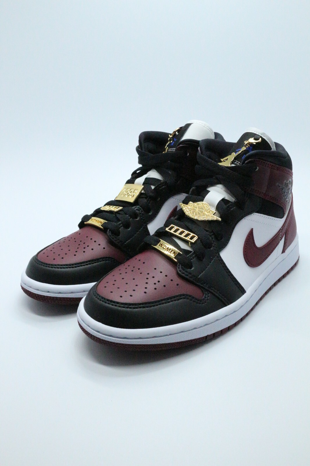 Nike Air Jordan 1 Mid SE Maroon Black Gold CZ4385016 Womens Sizes 6.511 |  EBG