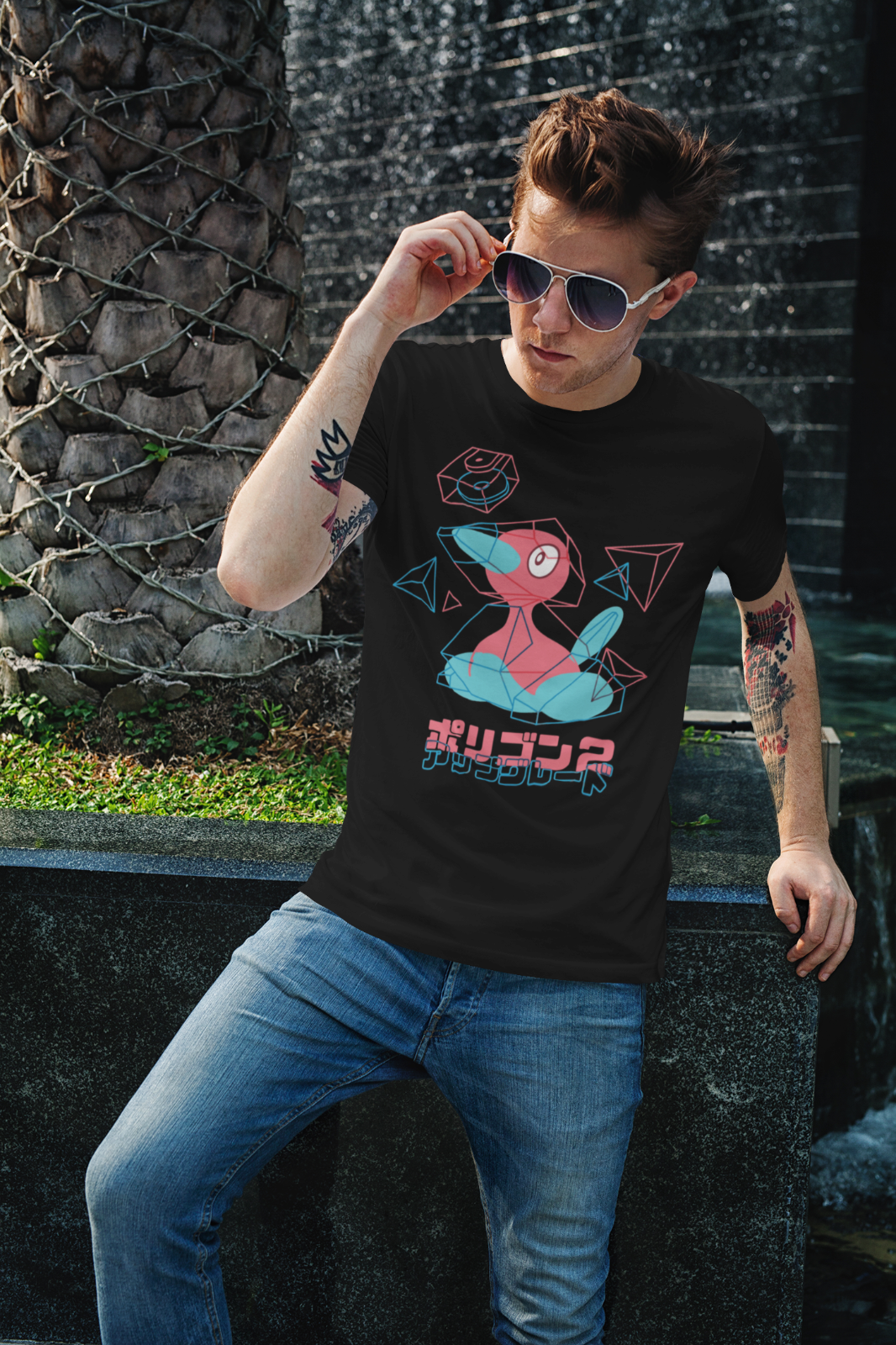 Porygon 2 Japan T-Shirt Unisex Mens Adult Cotton TV 3D Gameboy New