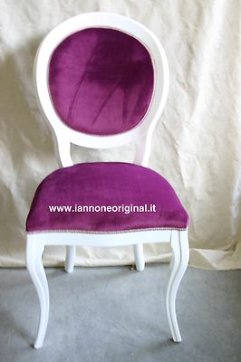SEDIA CLASSICA  LACCATO BIANCO  SOGGIORNO VARI COLORI E VARIE STOFFE