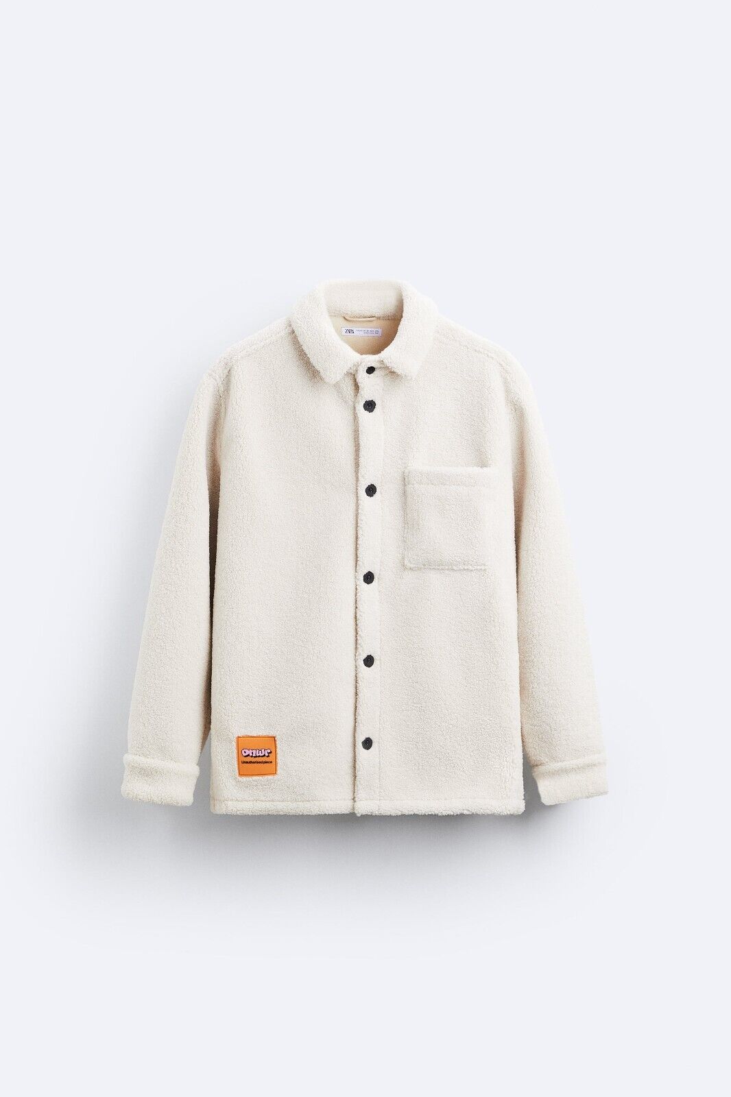 NWOT Zara Fleece Overshirt S-M 1248/330 Ecru White shacket NWOT Zara Fleece Overshirt S-M 1248/330 Ecru White shacket