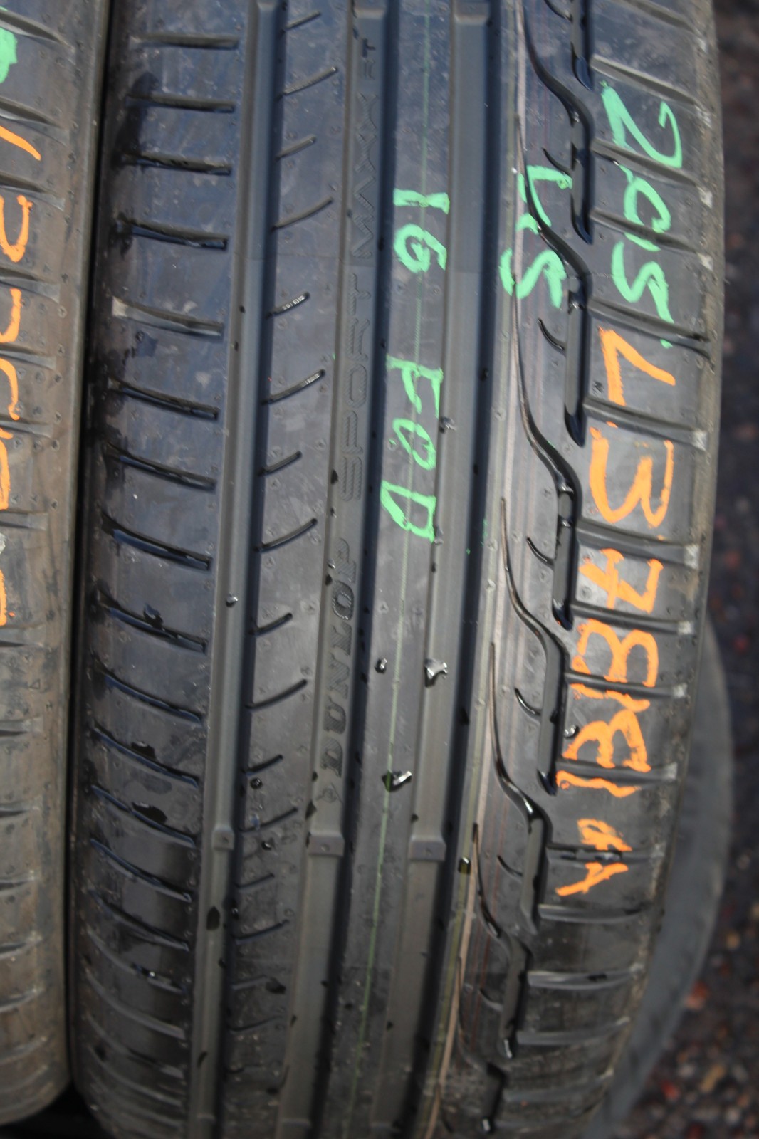 New 205 45 16 Dunlop, Sport Maxx RT, 83W, x1 Tyre (F1_tyres) FOD L3788