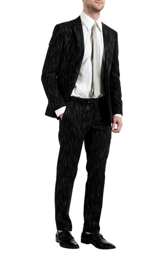 Pre-owned Hugo Boss "nestro3/byte1" Men's Slim Striped Two Button Suit In Multicolor