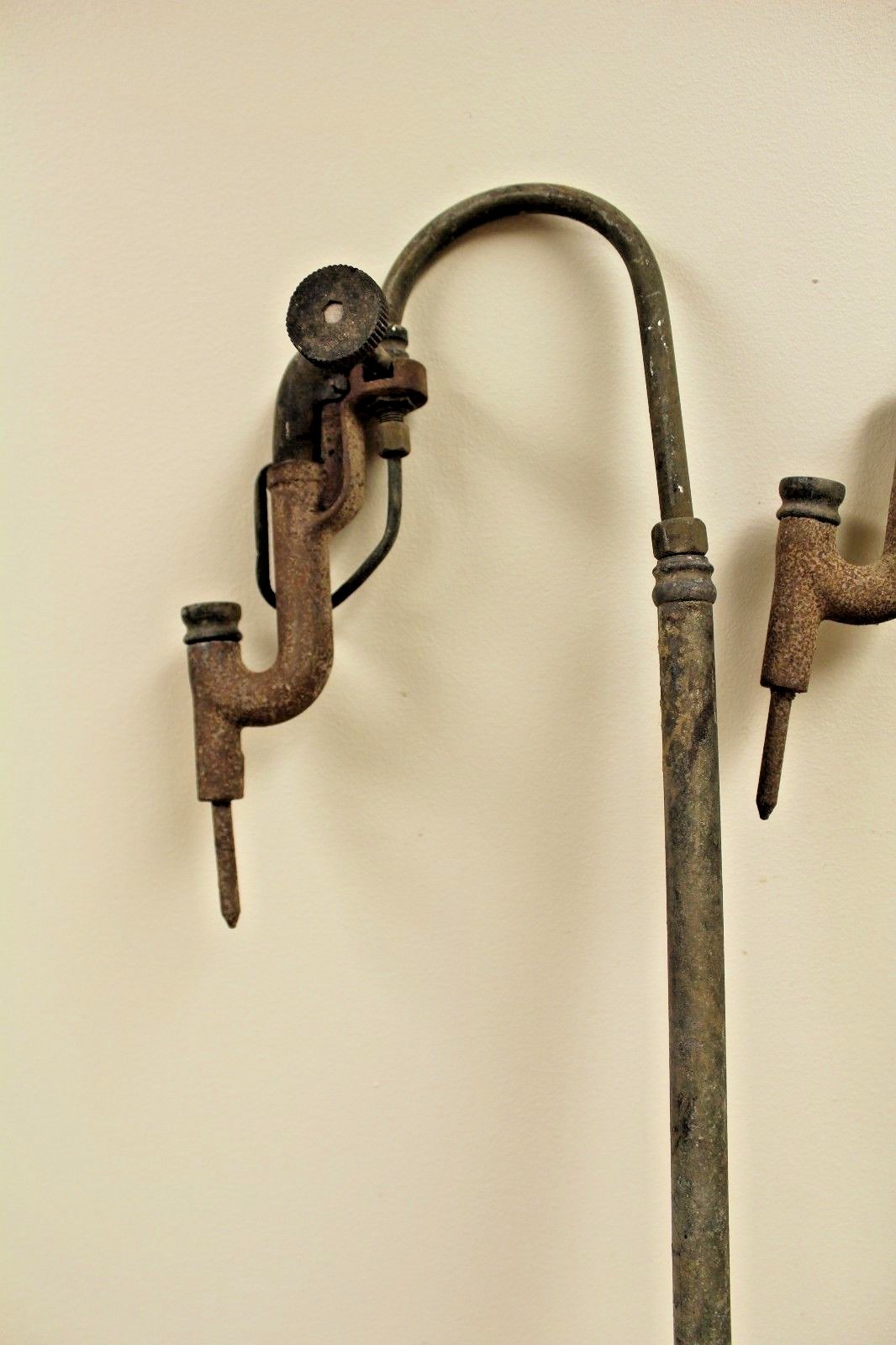 Lot of 5 Antique Ornate Brass Gas Light Wall Lamp Fixture