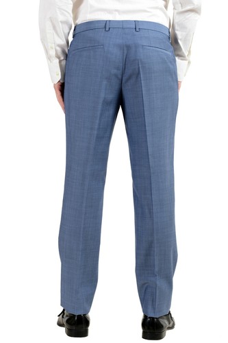 Pre-owned Hugo Boss "c-jeffery/c-simmons" Men's 100% Wool Two Button Suit Us 38r It 48r In Blue