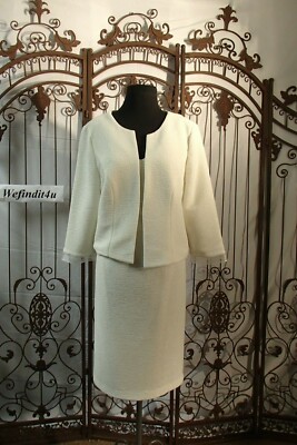 V331 LA SUISSE 15008 SZ 12 ANT WHITE $425  FORMAL PROM GOWN DRESS NWT
