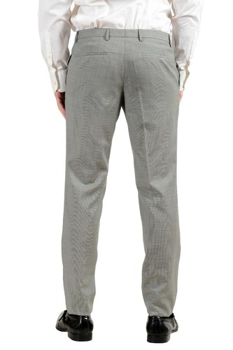 Pre-owned Hugo Boss "reymond/wenten" Men's 100% Wool Extra Slim Two Button Suit In Multicolor