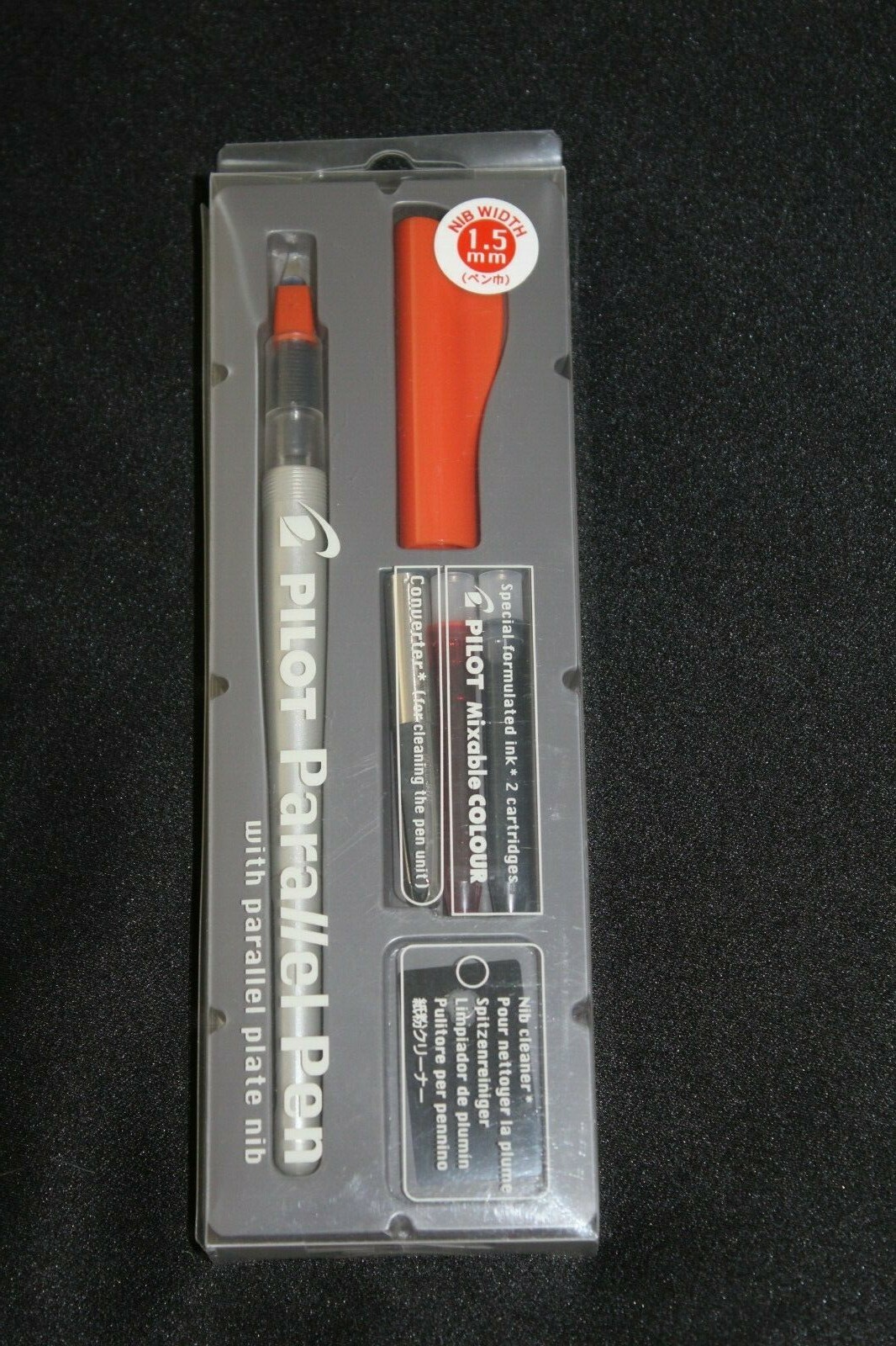 Pilot Parallel 1.5 mm Pen w/ 2 Cartridges Mixable Colour Calligraphy NEW