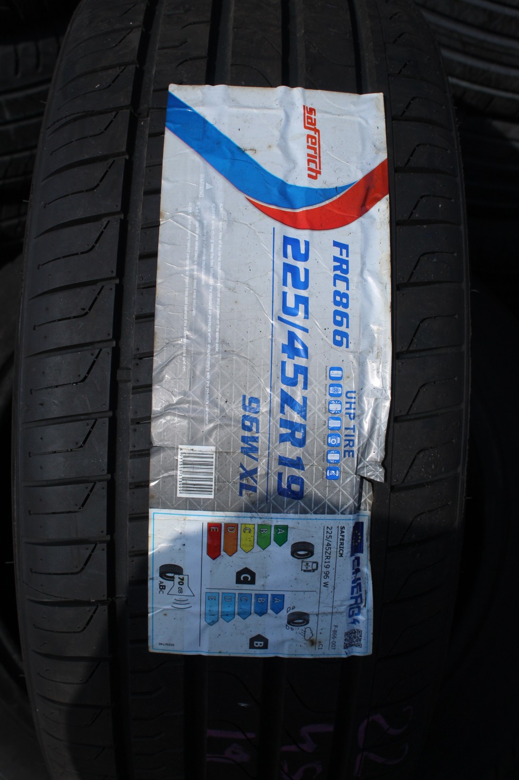 New 225 45 19 Saferich, FRC866, XL, M+S, 96W, x1 Single Tyre (F1_tyres) L3552