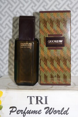 Quorum Eau de Toilette ANTONIO PUIG SPAIN Copyright 1993 Men Spray 3.4 fl. oz.