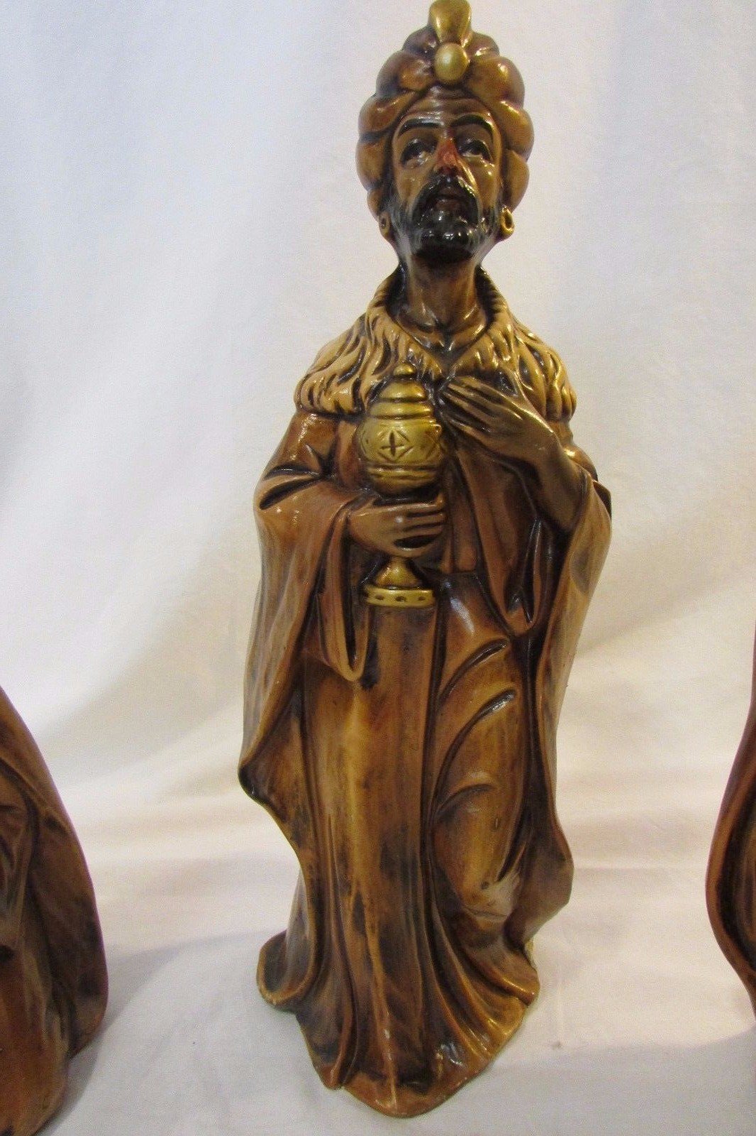 3 Wise Men Christmas Nativity Molded Figurines Large 13