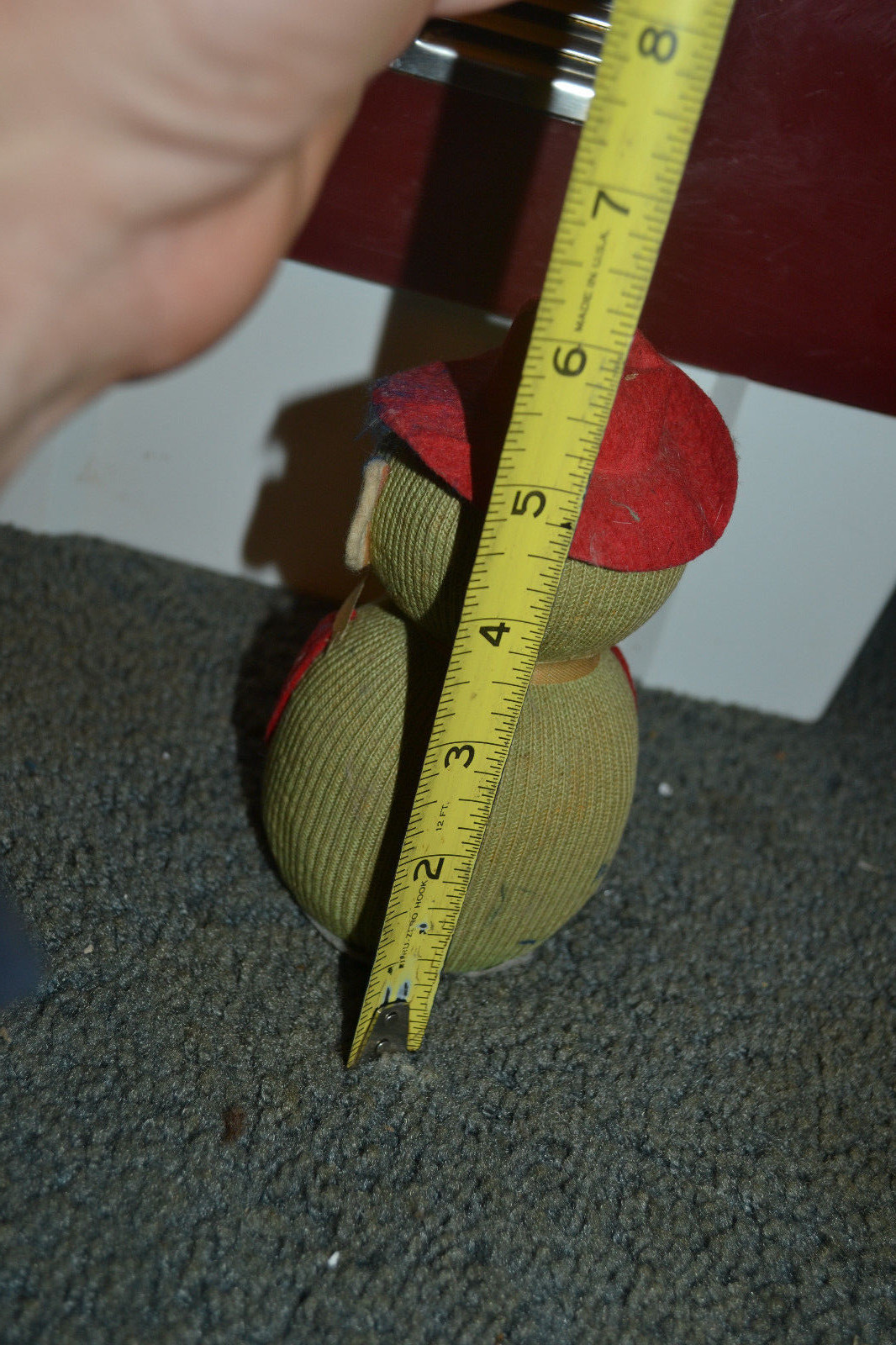 VTG Sewing Pin holder Cushion figurine snowman