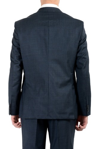 Pre-owned Hugo Boss "c-jefferd/c-stedson" Men's 100% Wool Two Button Suit Us 40r It 50r In Blue