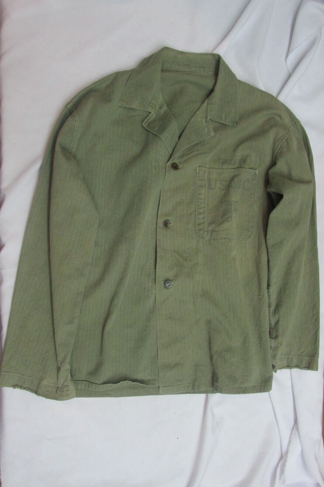 WW2 USMC P41 HBT US Marines Field Utility Jacket Shirt WW2 USMC P41 HBT US Marines Field Utility Jacket Shirt