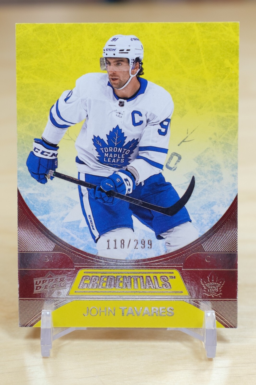 2021-22 Upper Deck Credentials Yellow /299 #9 John Tavares