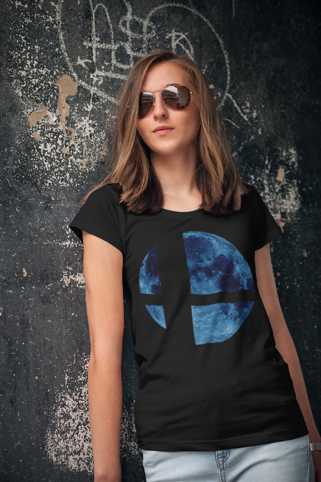 Super Smash Bros. Moon T-Shirt Unisex Adult Funny Sizes Cotton Fighting Game New