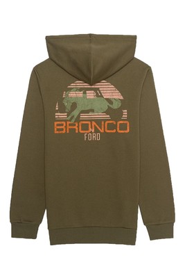 Men's Ford Bronco Olive Green Pullover Graphic Hoodie