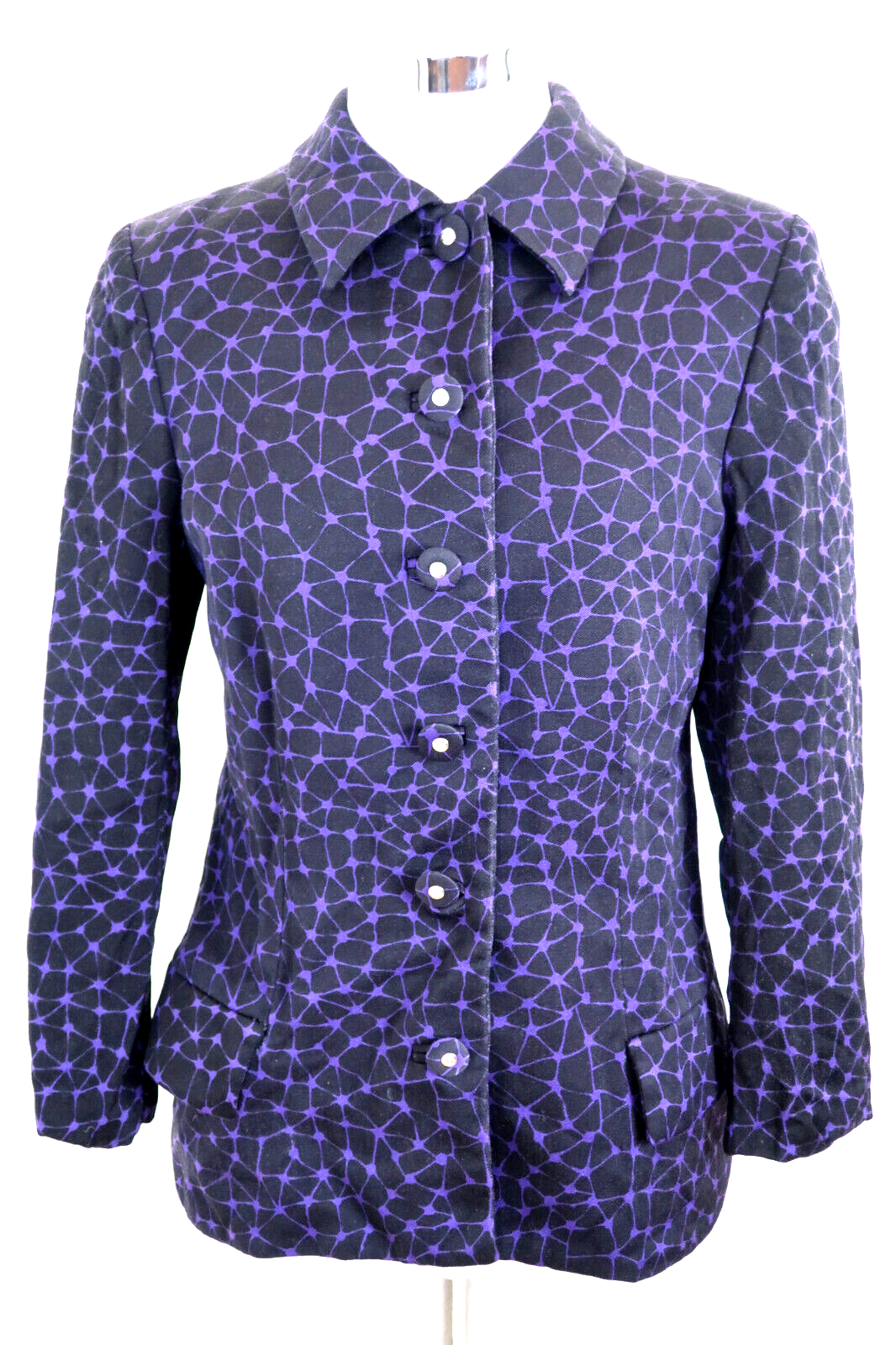 Vintage Rare Gianni VERSACE Couture Black Purple Blazer
