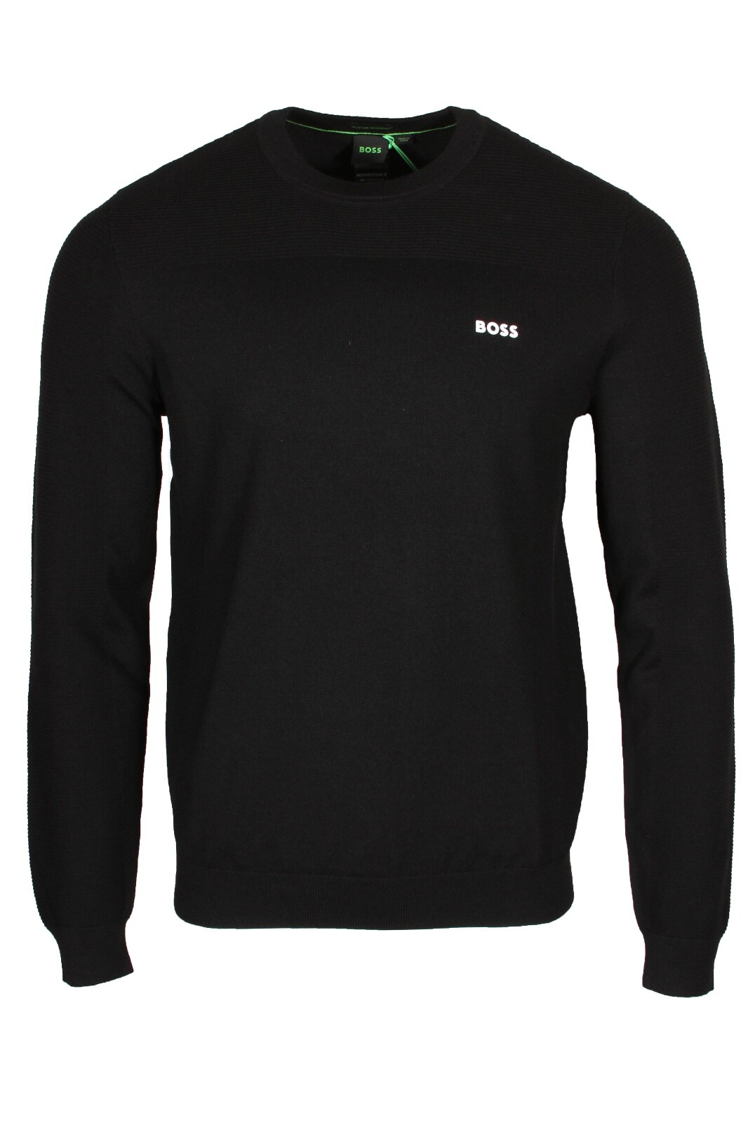 トップス HUGO BOSS drivers knit BOSS - Cotton-blend zip-neck sweater with logo print - Natural