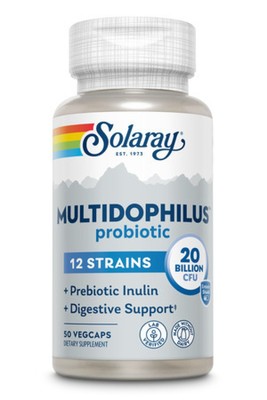 Solaray Multidophilus 12 штаммов, покрытых кишечнорастворимой оболочкой, 50 капсул