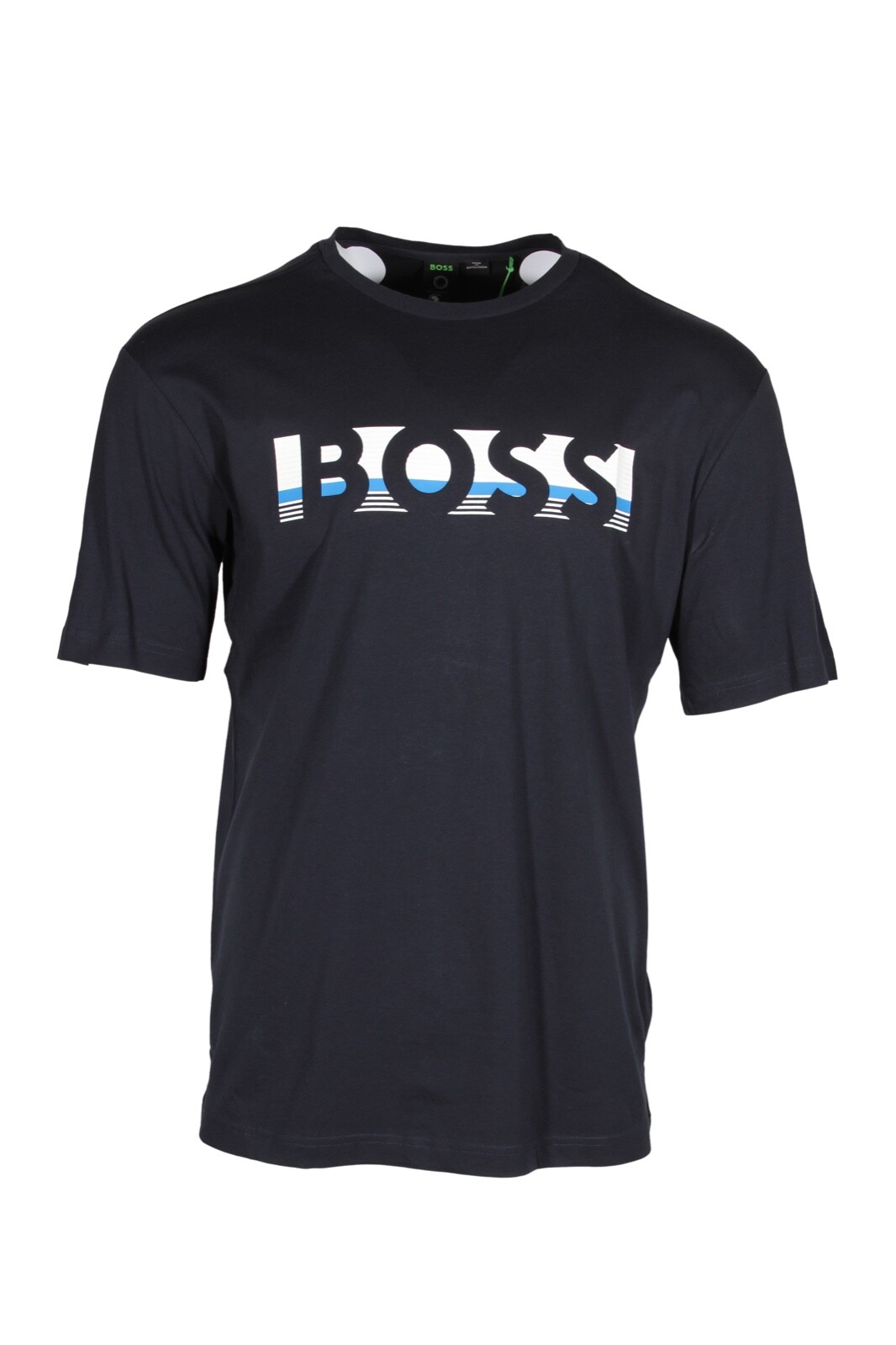 Мужская футболка свободного кроя HUGO BOSS TEE 1 темно-синего цвета 50466295 405