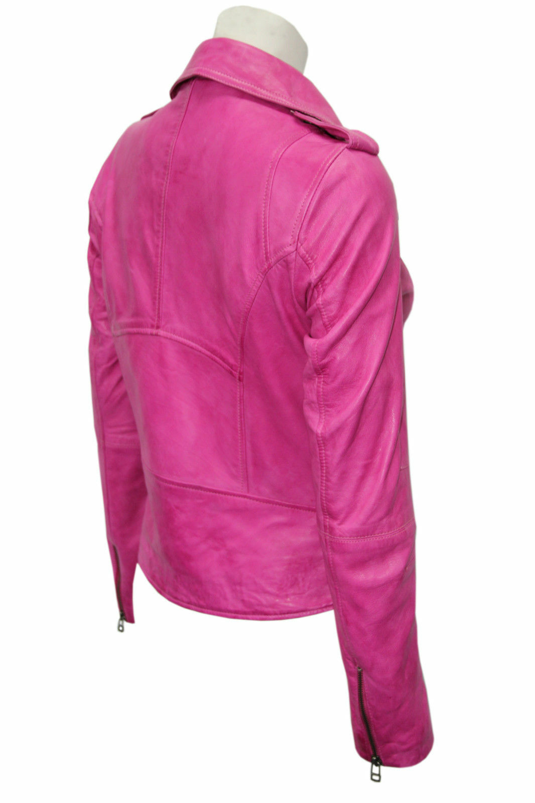 ZAFY LEATHER DAMEN ROSA LEDER JACKE 100% ORIGINAL WEICHES LAMMLEDER ENGANLIEGEND JACKE ZL287