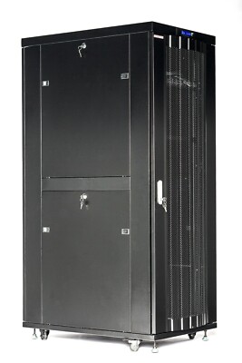 42U Mesh Doors 39 inch Depth 19'' IT Free Standing Server Rack Cabinet Enclosure 