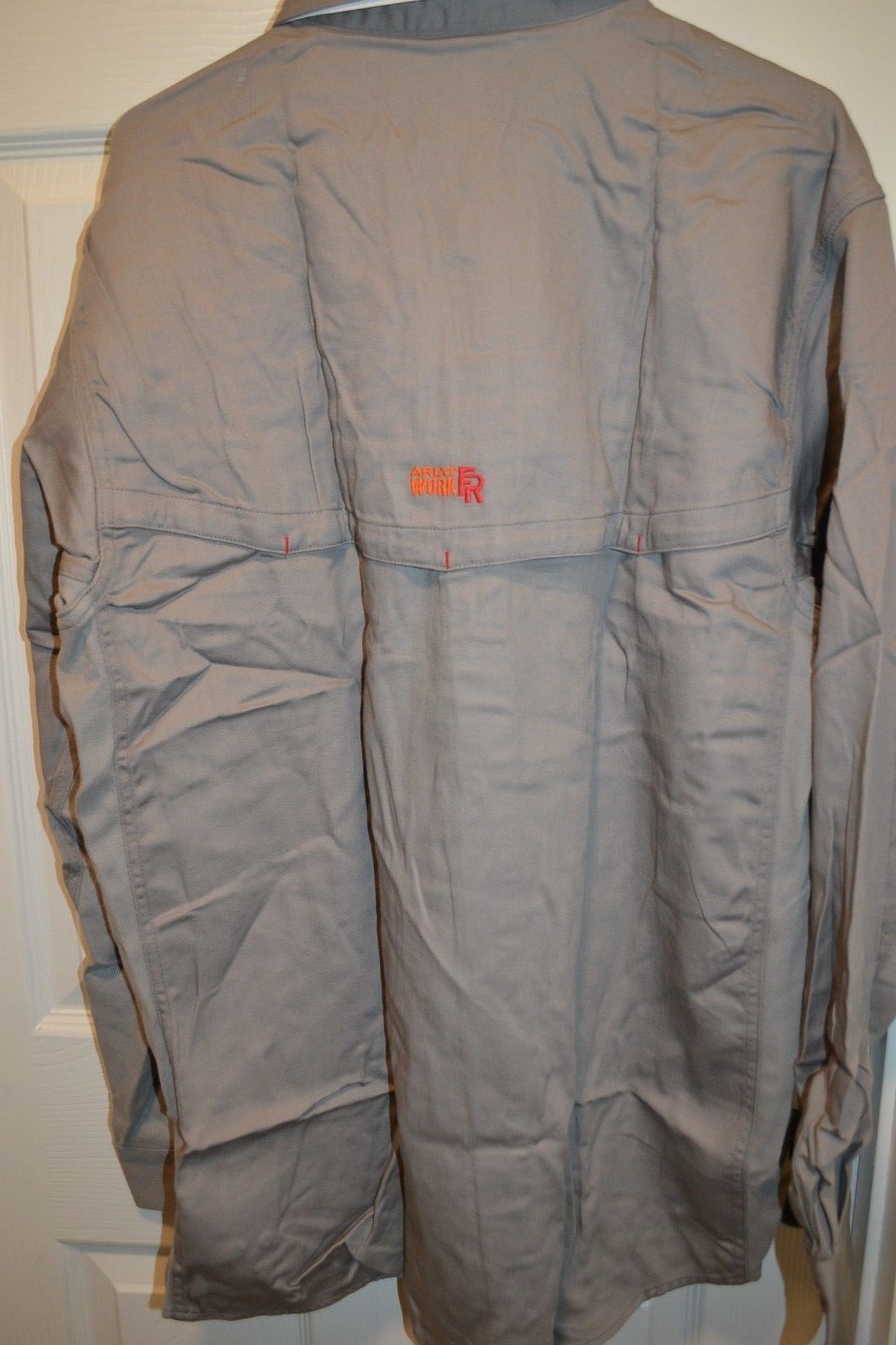 Men Ariat FR Solid Vent Work Shirt Silver 10019063 long sleeve flame resist LG