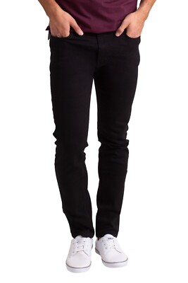  Jeans Mens Stretch Skinny Fit Slim Denim Pants Original Straight Black Pants