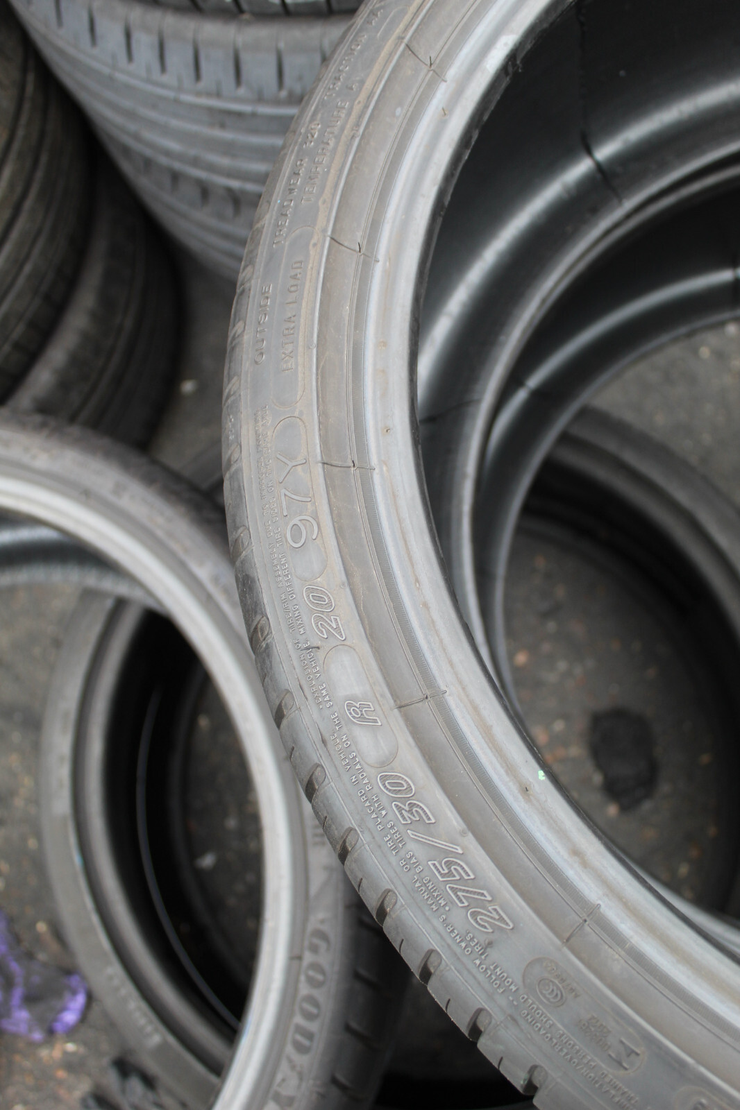 275 30 20 Michelin, RunFlat, MOE, 97Y x2 A Pair 6.4mm (F1_tyres) L2448