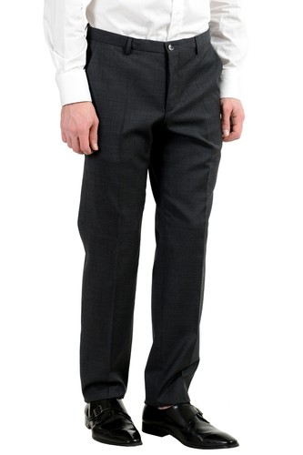 Pre-owned Hugo Boss "c-jeys1/c-shaft1" Men's 100% Wool Gray Two Button Suit