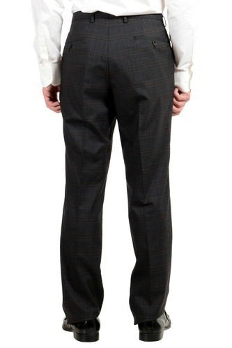 Pre-owned Hugo Boss "johnstons3/lenon1" Men's 100% Wool Plaid Two Button Suit In Multicolor
