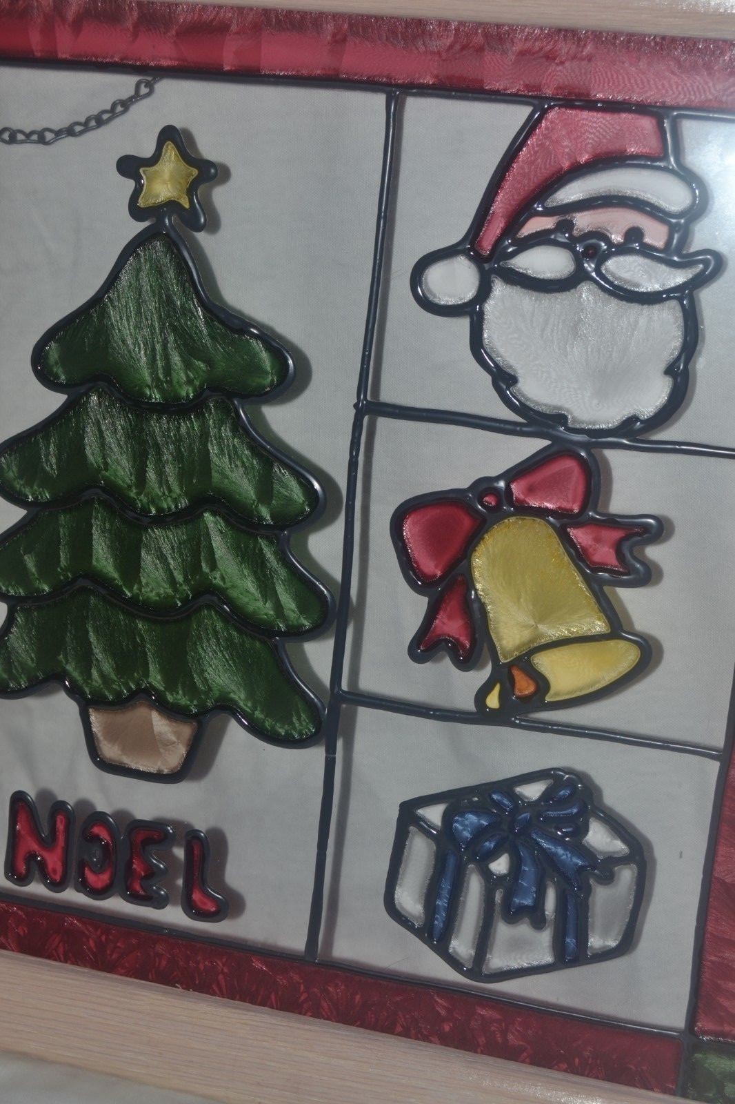 Stained Glass Christmas Sampler Frame Noel 18 X 14.5