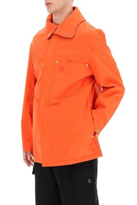 Pre-owned Kenzo Men's Mid Length Poppy Coat In Poppy Orange-medium