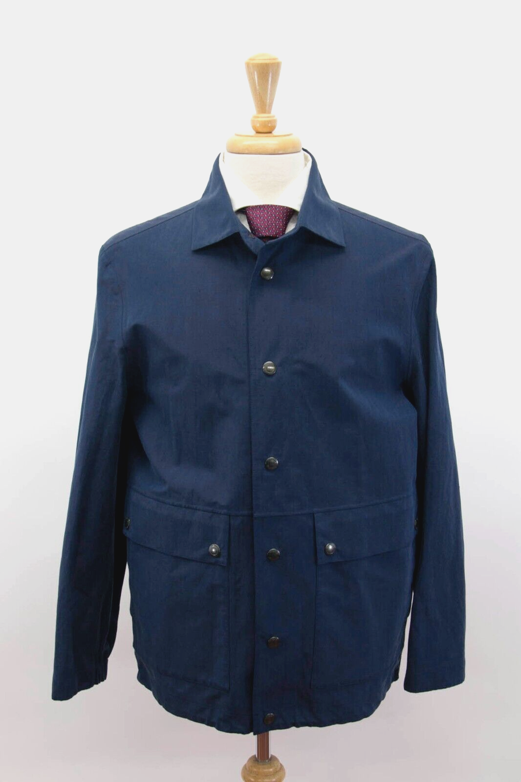 BRUNELLO CUCINELLI $3995 BRUNELLO CUCINELLI MEN SILK-LINEN JACKET W/LOGO HARDWARE 50/ 40US A248