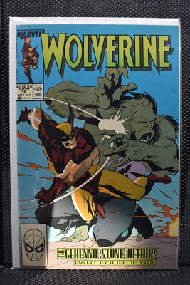 Wolverine #14 Direct Marvel Comics 1989 Patch Gehenna Stone Affair Part 4 9.0