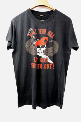 Vintage Kill 'Em All Let God Sort 'Em Out Shirt XL Perfect Fade Distressed USA