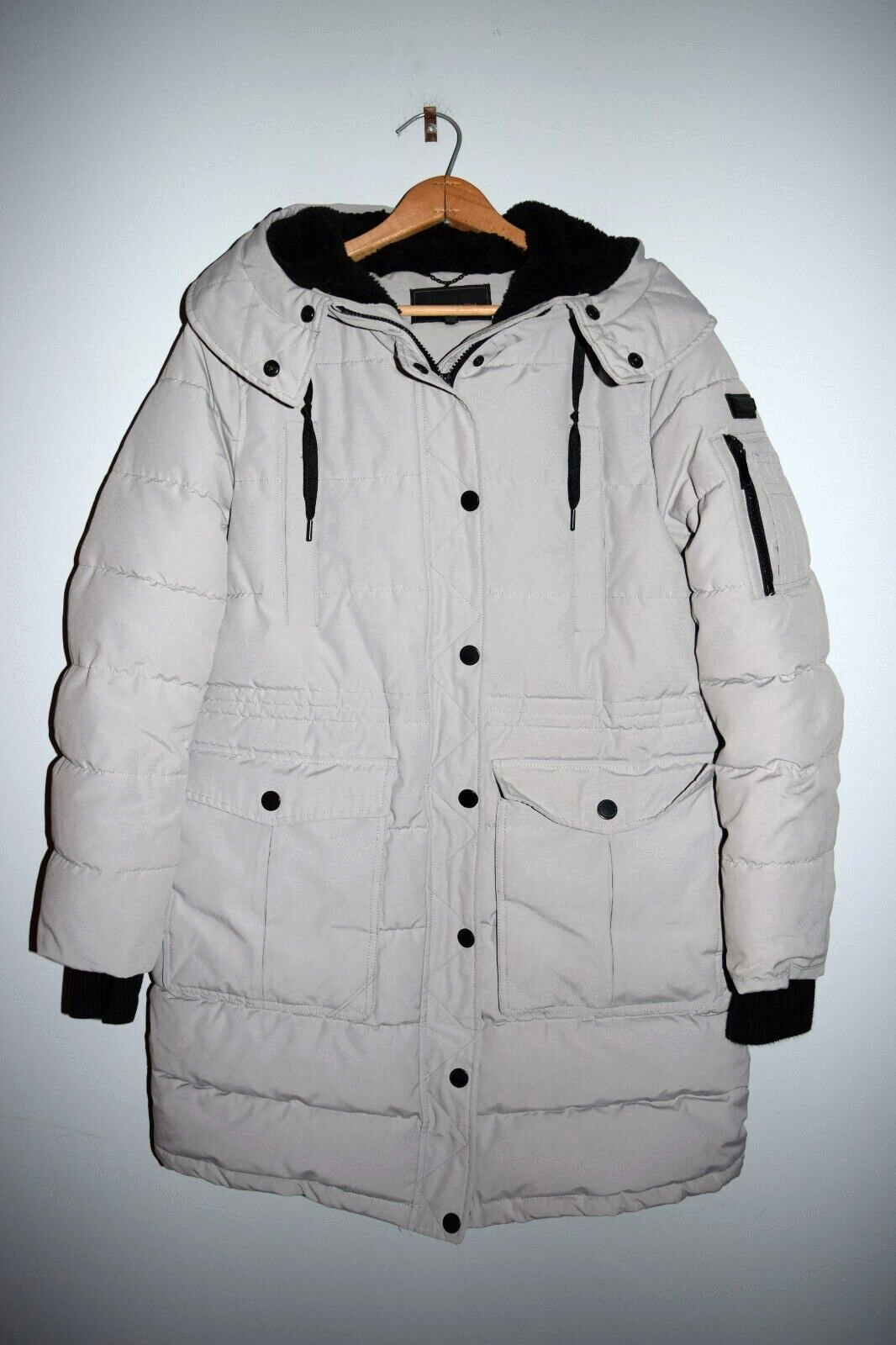 BCBGMAXAZRIA cream / tan Womens Soft Winter Jacket Coat