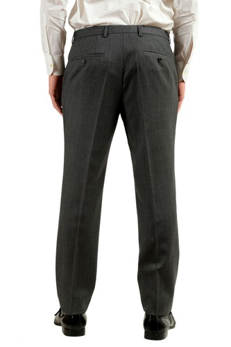 Pre-owned Hugo Boss "johnston3/lenon1" Men's 100% Wool Gray Two Button Suit