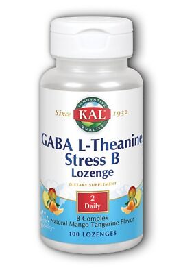 Kal GABA L-Theanine Stress B Lozenge (манго-мандарин) 100 пастилок