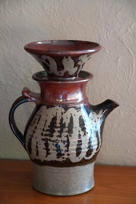 Gorgeous! Handmade 2- Piece Ceramic Art Pottery Pour-Over Coffee Maker Set Cohen