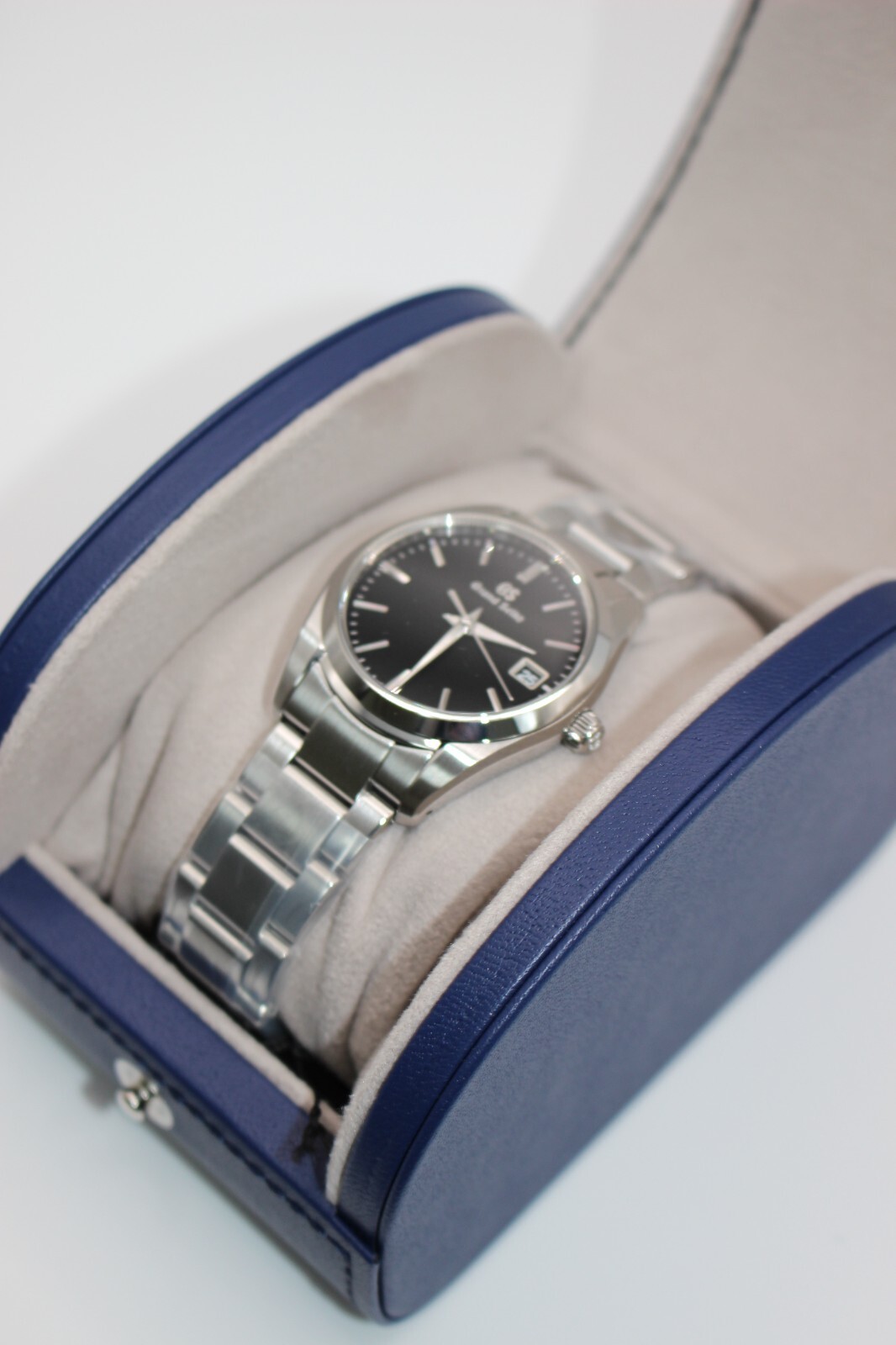 Pre-owned Grand Seiko Seiko Grand Heritage Collection Sbgx261 Black Quartz Stainless Steel Men's Watch