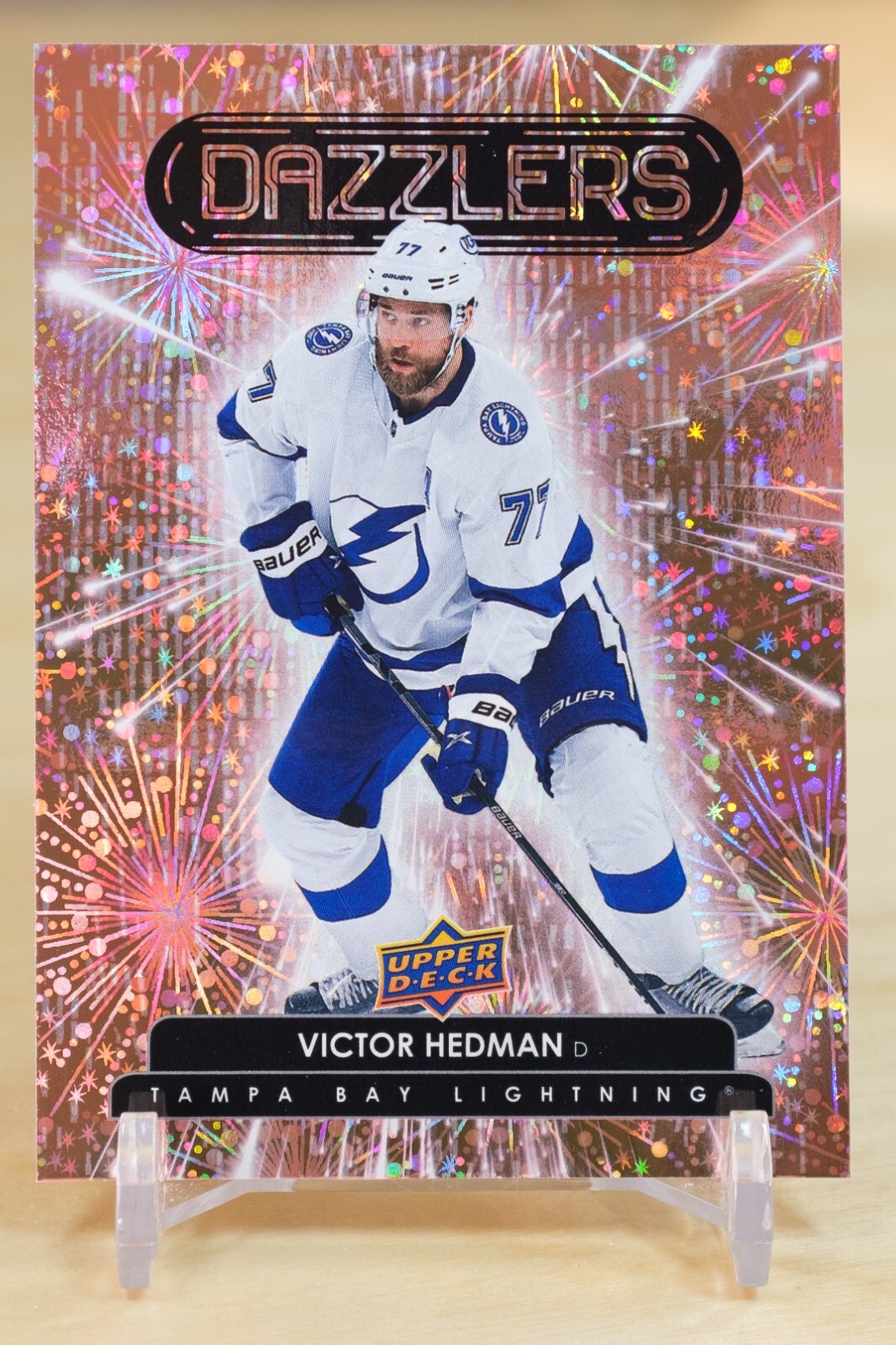 UPPER DECK NHLカード SP GAME USED VICTOR HEDMAN TAMPA BAY LIGHTNING 90/99 #17 送料無料 中古 IT2 2022-23 Upper Deck UD Dazzlers Pink #DZ-16 Victor Hedman