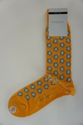 VK Nagrani Men's Dress Socks Mid Calf M101 FIORELLINI ORANGE