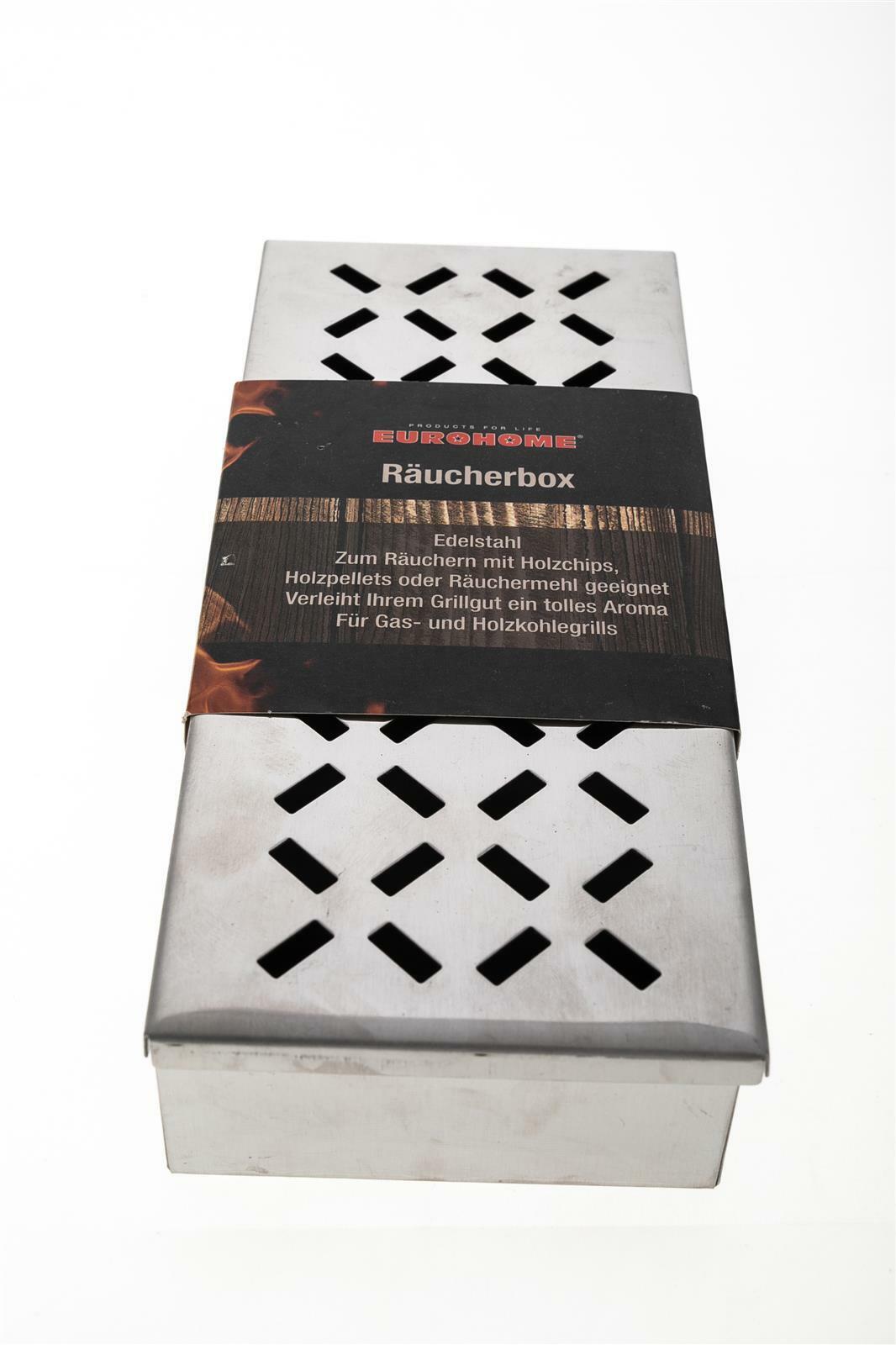 Räucherbox Edelstahl Smokerbox Gasgrill Holzkohle Grill BBQ Box Grillzubehör