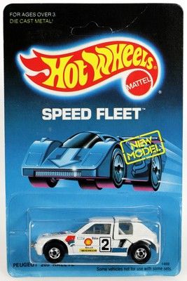 Hot Wheels Peugeot 205 Rallye Speed Fleet Series #1469 New NRFP 1986 White 1:64