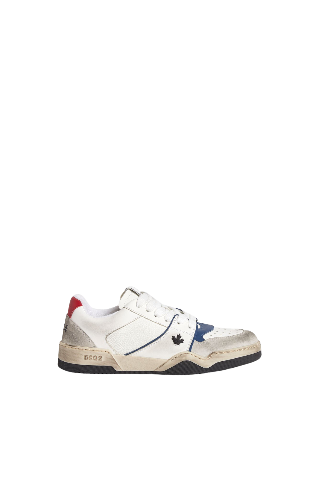 【関税&送料込】Dsquared2 Spiker Sneakers In Leather And Sue DSQUARED2 Spiker Leather Sneakers | White | FARFETCH