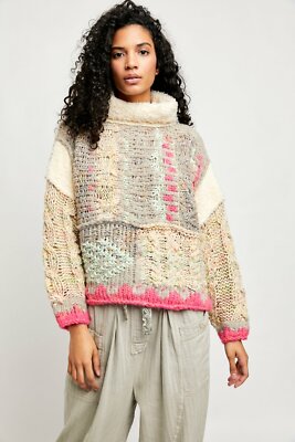 FREE PEOPLE FREE PEOPLE SZM SCHNEE HIMMEL PATCHWORK & KUNST SHEARLING PULLOVER