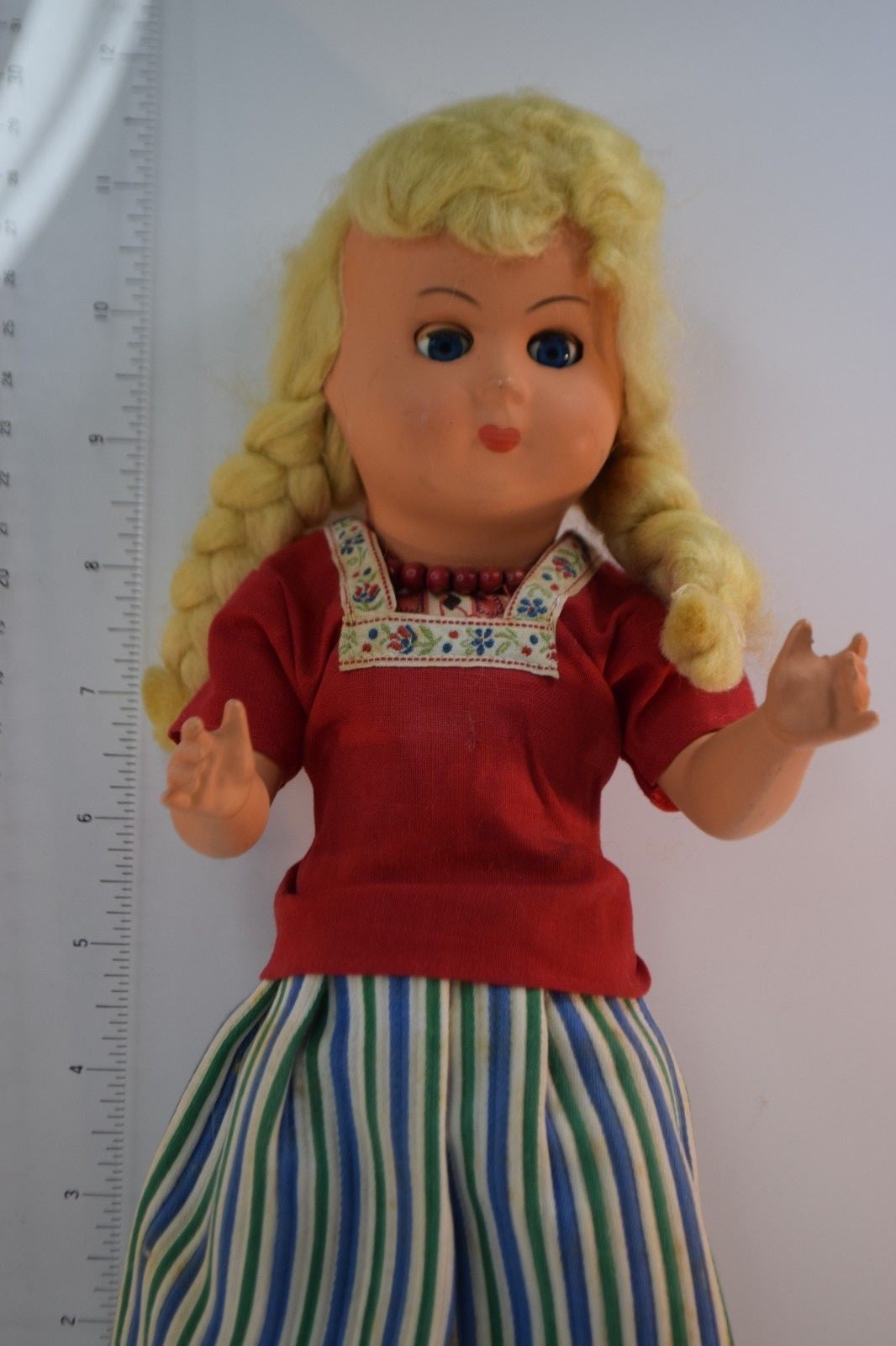 Vintage Blonde Doll Plastic