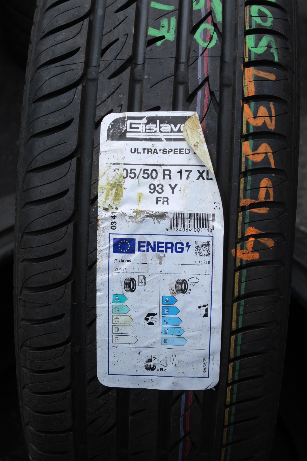 New 205 50 17 Gislaved, Ultra Speed 2, XL, 93Y, x1 Single Tyre (F1_tyres) L3594